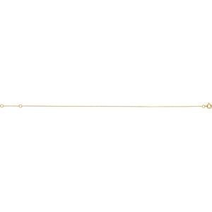 Chaîne Cheville Plaqué Or Maille Forçat Limé 1.1mm 23 à 25cm
