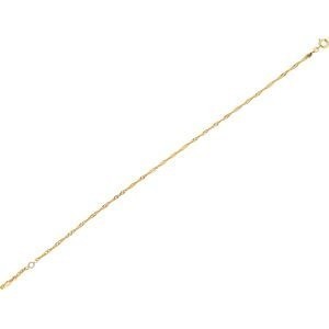 Chaîne Cheville Plaqué Or Maille Singapour 2.2mm 23 à 25cm