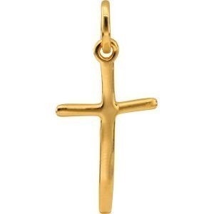 Croix Christ Plaqué Or 14*27mm Avec Bélière