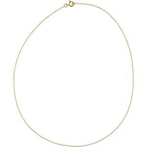 Collier Chaîne Plaqué Or Maille Forçat Diamanté 1.1mm 45cm