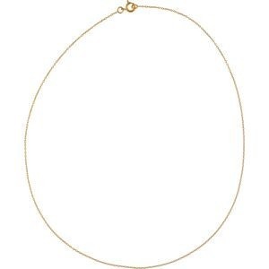Collier Chaîne Plaqué Or Maille Forçat Diamanté 1.1mm 45cm