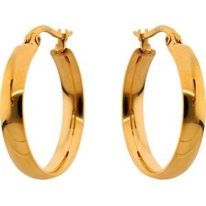 Créoles Acier Jaune 23mm Tube 4mm