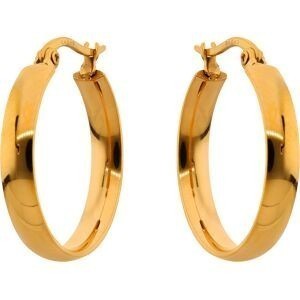 Créoles Acier Jaune 23mm Tube 4mm