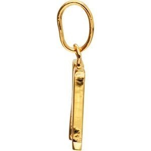 Pendentif Plaqué Or Lettre N Zirconium 10*22mm Avec Bélière