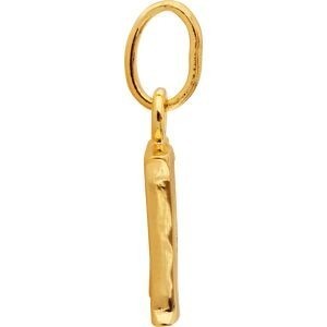 Pendentif Plaqué Or Lettre R Zirconium 11*22mm Avec Bélière