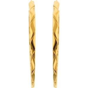 Créoles Acier Jaune Fantaisie 52mm Tube 4 à 6mm