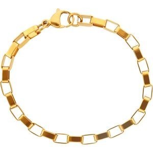 Bracelet Acier Jaune Maille 3*5mm 21cm