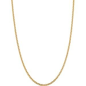 Collier Chaîne Plaqué Or Maille Forçat Limé 3.5mm 60cm