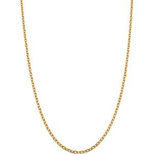 Collier Chaîne Plaqué Or Maille Forçat Limé 3.5mm 60cm