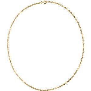 Collier Chaîne Plaqué Or Maille Forçat Limé 3.5mm 60cm