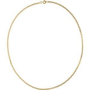 Collier Chaîne Plaqué Or Maille Forçat Limé 3.5mm 60cm