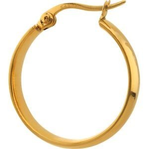 Créoles Acier Jaune 43mm Tube 4mm