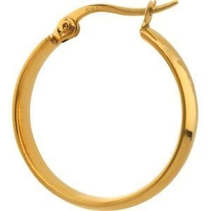 Créoles Acier Jaune 43mm Tube 4mm