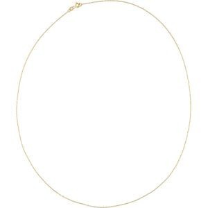 Collier Chaîne Or 375 Maille Forçat Diamanté Allégé 1mm 55cm