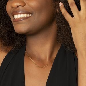 Collier Chaîne Or 375 Maille Forçat Diamanté Allégé 1mm 55cm