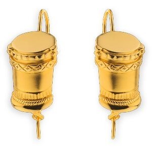 Boucles D'oreilles Plaqué Or Pendant 29mm Ka 15*23mm