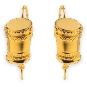 Boucles D'oreilles Plaqué Or Pendant 29mm Ka 15*23mm