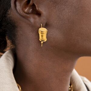 Boucles D'oreilles Plaqué Or Pendant 29mm Ka 15*23mm