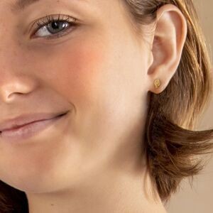 Boucles D'oreilles Plaqué Or Nœud Forçat Antillais 4.5*8mm