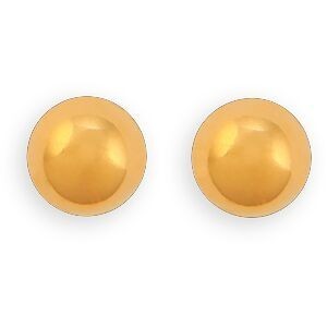 Boucles D'oreilles Plaqué Or Bouton 12mm
