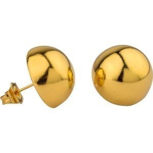 Boucles D'oreilles Plaqué Or Bouton 16mm