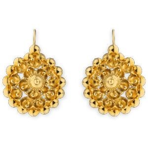 Boucles D'oreilles Plaqué Or Tété Négresse 20mm