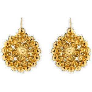 Boucles D'oreilles Plaqué Or Tété Négresse 20mm