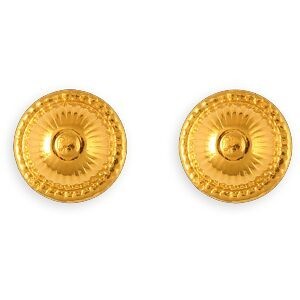 Boucles D'oreilles Plaqué Or Chou 10mm