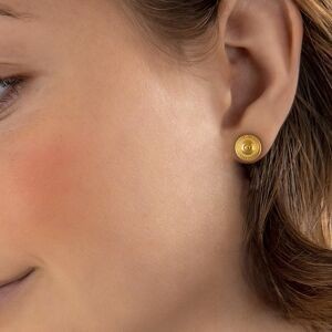 Boucles D'oreilles Plaqué Or Chou 10mm