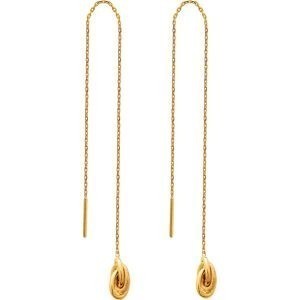 Boucles D'oreilles Plaqué Or Pendant 100mm Nœud Forcat Antillais 5mm