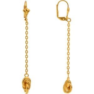 Boucles D'oreilles Plaqué Or Pendant 70mm Forçat 7.5mm