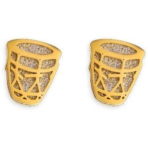 Boucles D'oreilles Acier Bicolore Gwoka 10.5*12.5mm