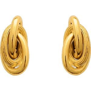 Boucles D'oreilles Or 375 Nœud Forçat Antillais 6*10mm