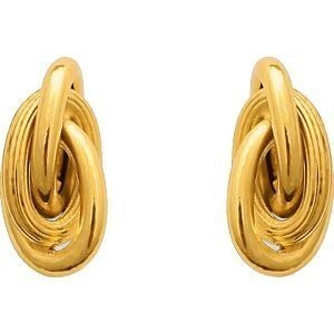 Boucles D'oreilles Or 375 Nœud Forçat Antillais 6*10mm