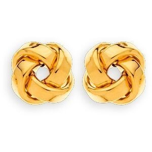 Boucles D'oreilles Or 375 Nœud 11mm