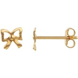 Boucles D'oreilles Or 750 Nœud Ruban 5.7*5.3mm