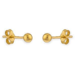 Boucles D'oreilles Or 750 Boule 3mm