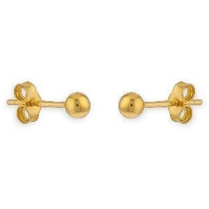 Boucles D'oreilles Or 750 Boule 3mm