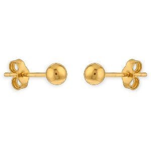 Boucles D'oreilles Or 750 Boule 5mm