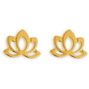 Boucles D'oreilles Fleur de Lotus 7*5mm Or 750