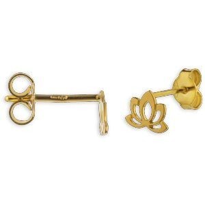 Boucles D'oreilles Fleur de Lotus 7*5mm Or 750