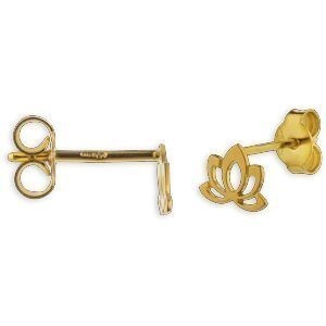 Boucles D'oreilles Fleur de Lotus 7*5mm Or 750