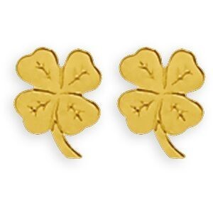 Boucles D'oreilles Or 375 Trèfle 5*6mm