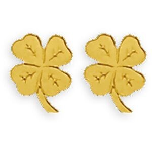 Boucles D'oreilles Or 375 Trèfle 5*6mm