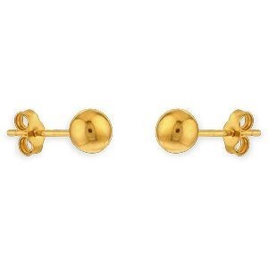 Boucles D'oreilles Or 375 Bouton 8mm
