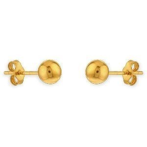 Boucles D'oreilles Or 375 Bouton 8mm