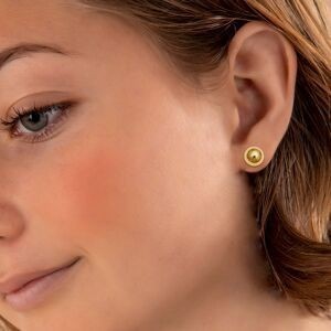 Boucles D'oreilles Or 375 Bouton 8mm