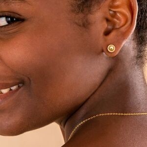 Boucles D'oreilles Or 375 Bouton 6mm