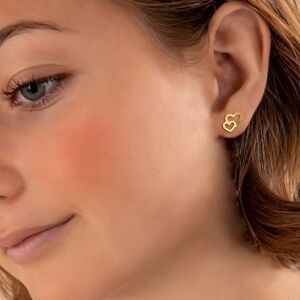 Boucles D'oreilles Or 375 Cœurs 9*9mm