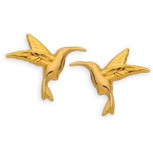 Boucles D'oreilles Or 750 Colibri 15*17mm